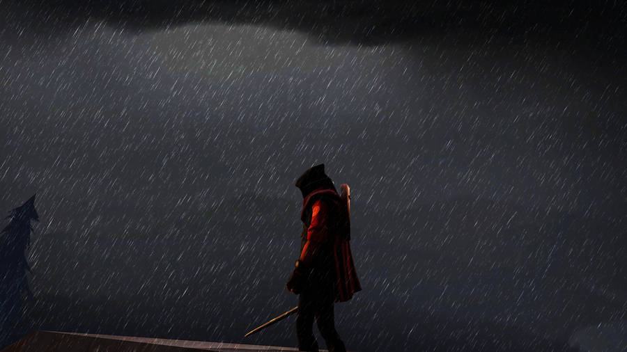 Tf2 4k Sniper In The Rain Wallpaper