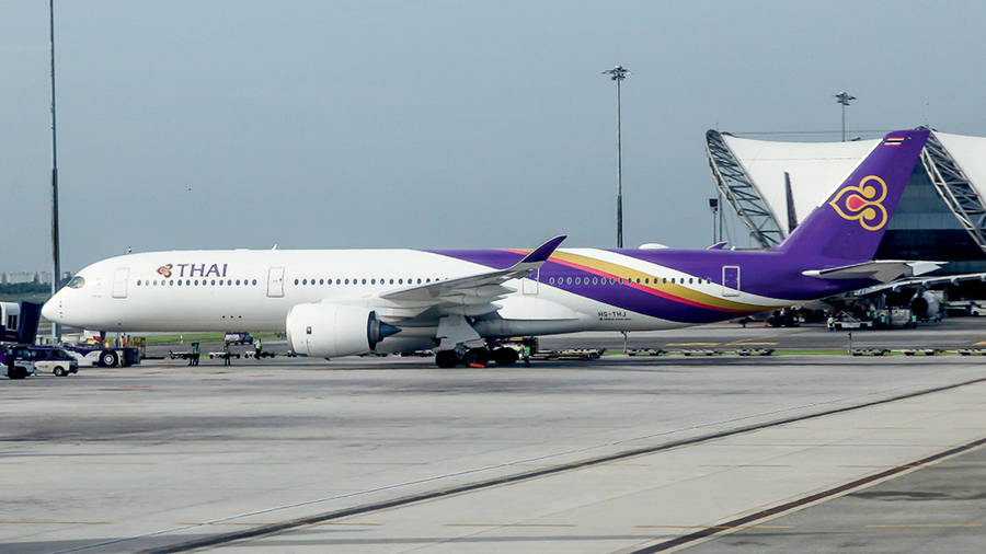 Thai Airways Airplane Side View Wallpaper