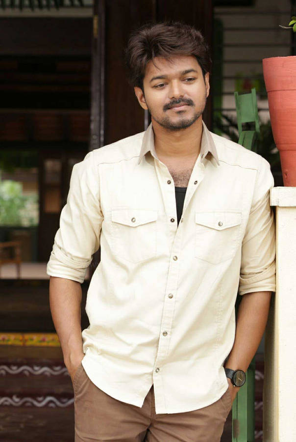 Thalapathy Hd Casual Look Wallpaper