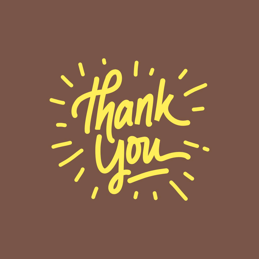 Thank You In Brown Wallpaper