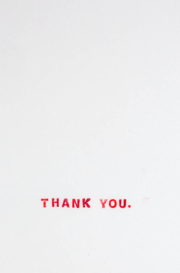 Thank You Minimalist In Red Wallpaper