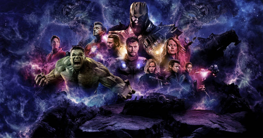 Thanos And Marvel Superheroes Wallpaper