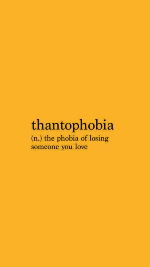 Thantophobia Cute Pastel Yellow Aesthetic Wallpaper