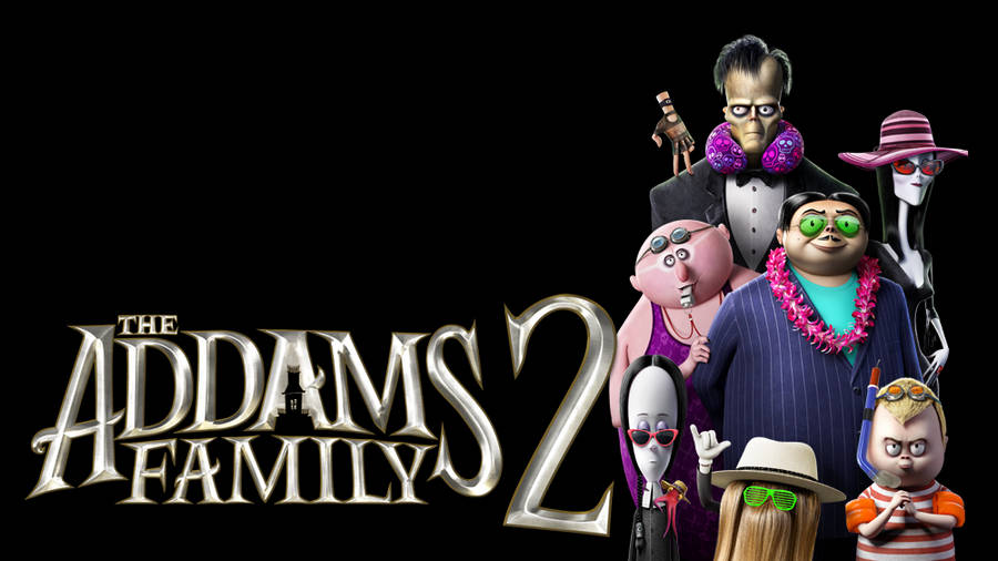 The Addams Family 2 White Poster Wallpaper