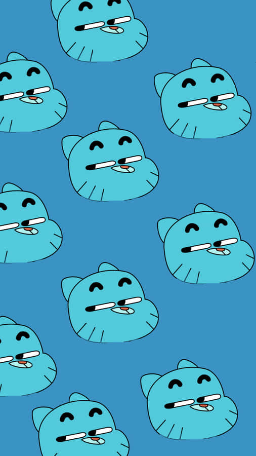 The Amazing World Of Gumball Characters In Action Wallpaper