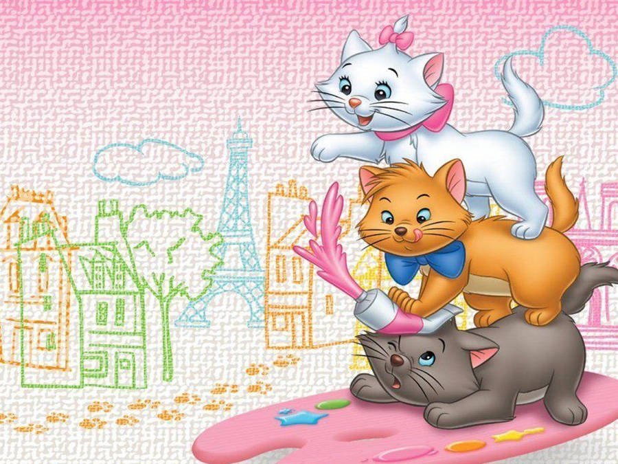 The Aristocats Art Attack Wallpaper