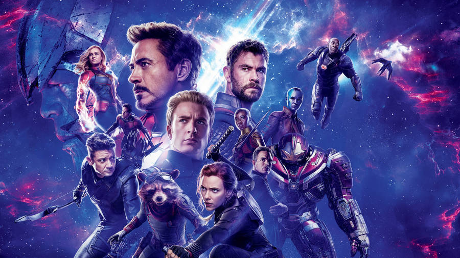 The Avengers In Neon Aesthetic Wallpaper