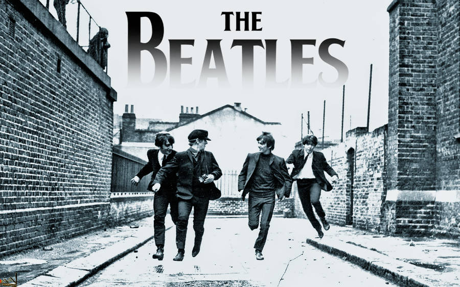 The Beatles Faded Title Wallpaper