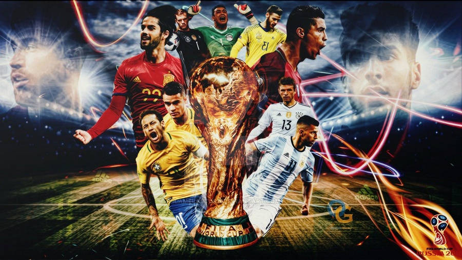 The Champions At Fifa World Cup Wallpaper