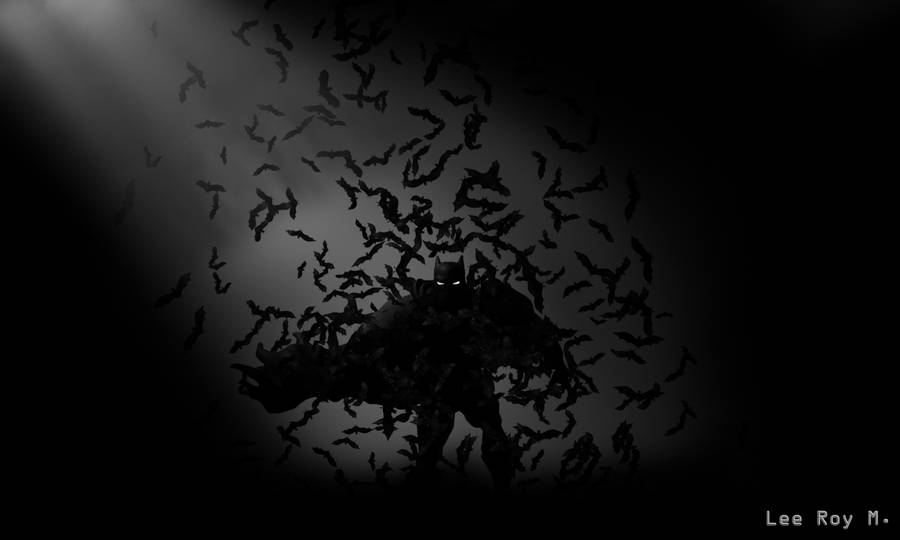 The Dark Knight Bats Fan Art Wallpaper