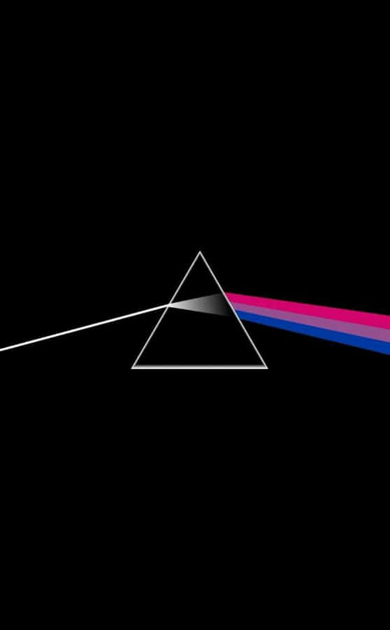 The Dark Side Of The Moon With A Pink And Purple Gradient Wallpaper