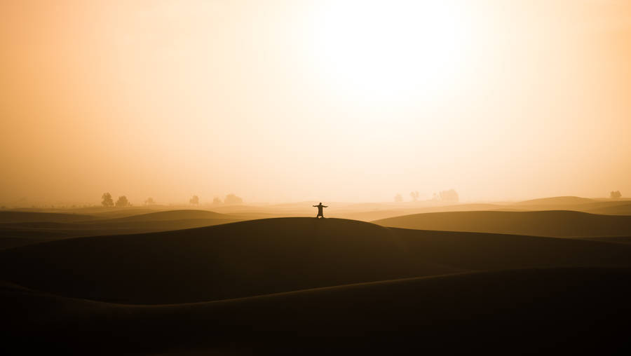 The Desert Sun Man Wallpaper