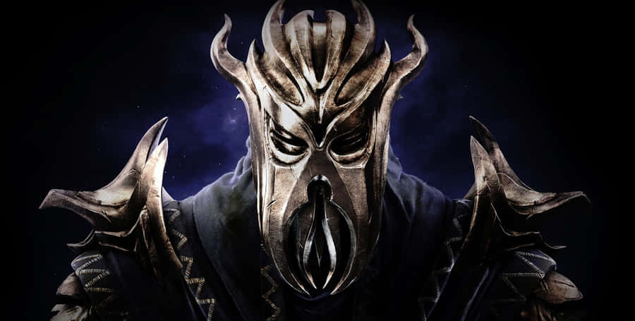 The Dovahkiin, Dragonborn, Hero Of The Skyrim Videogame, Ready For An Epic Adventure Against Dragons Wallpaper