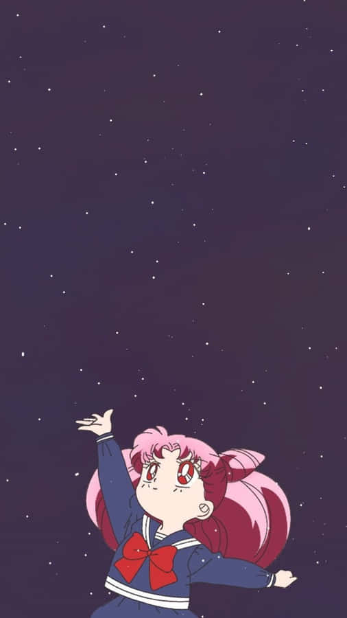 The Elegant And Adventurous Chibiusa Of Sailor Moon Wallpaper