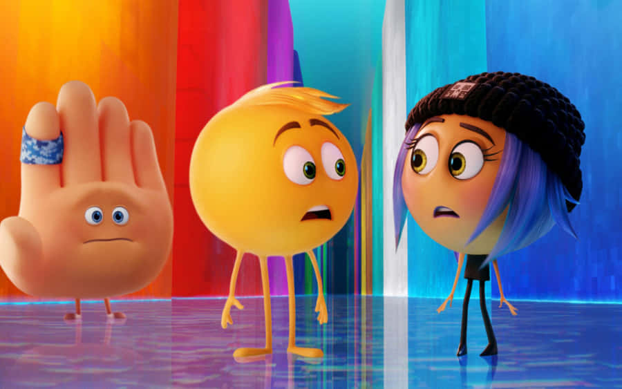 The Emoji Movie Worried Characters Wallpaper