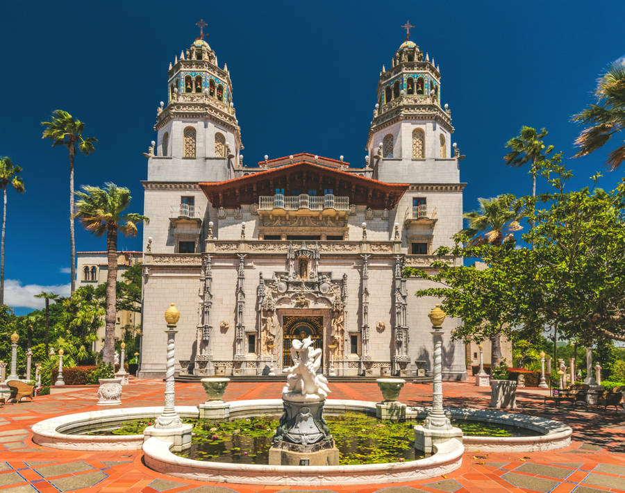 The Facade Of Hearst Castle Wallpaper