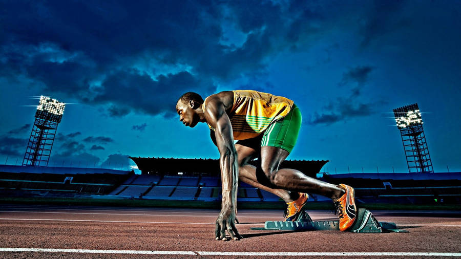 The Fastest Man Alive, Usain Bolt, Wins Yet Another Olympic Race Wallpaper