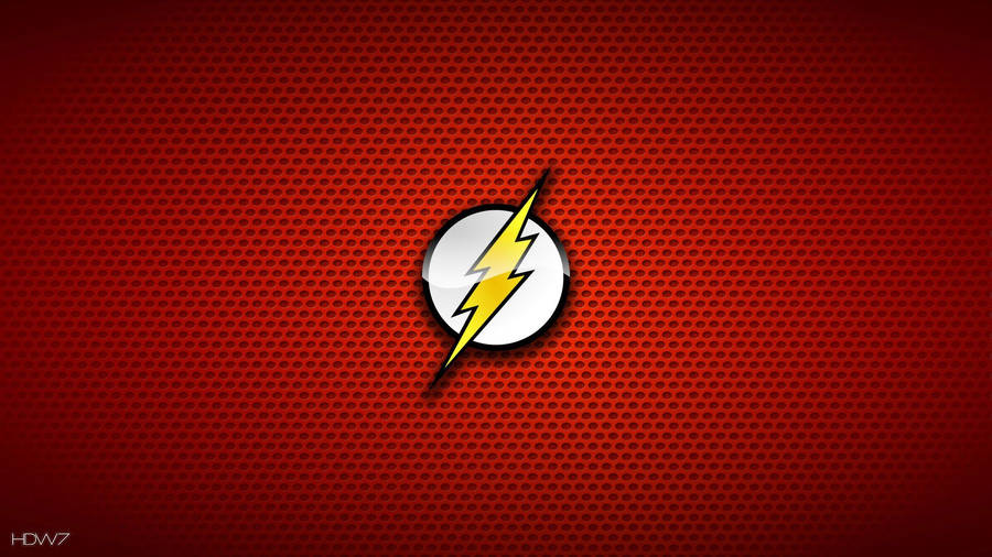 The Flash Symbol Red Background Wallpaper