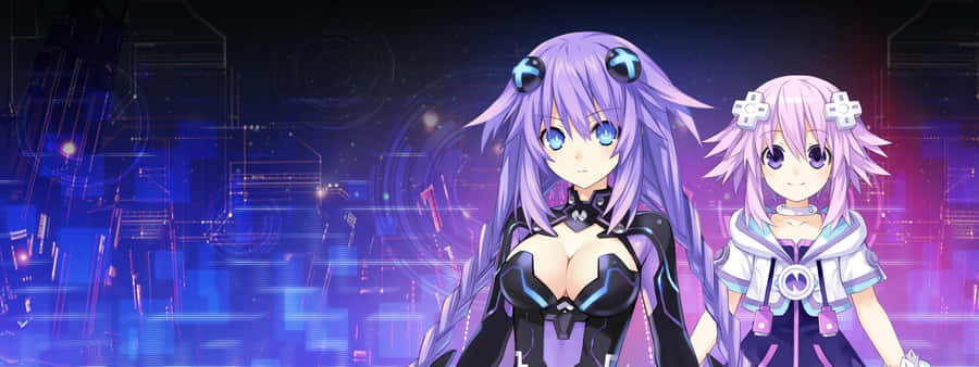 The Goddesses Of Gamindustry – Neptune, Blanc, Vert, And Noire. Wallpaper