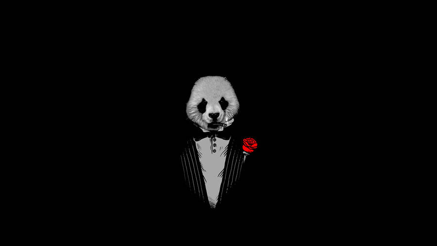 The Godfather Panda In Suit Wallpaper