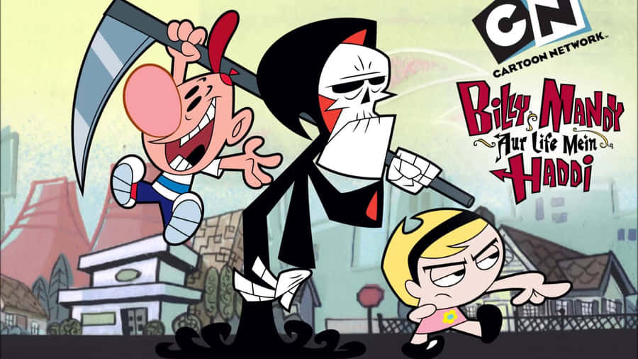 The Grim Adventures Of Billy And Mandy Wallpaper Featuring Billy, Mandy, And Grim Wallpaper