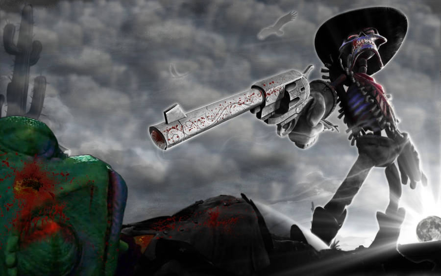 The Gunstringer Vs Rango Wallpaper