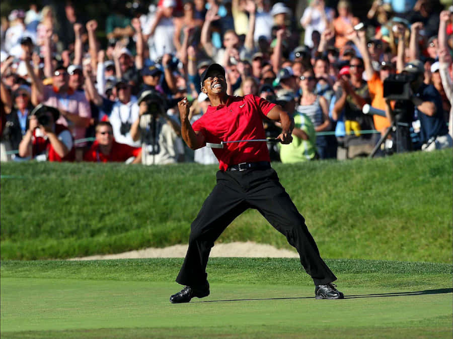 The Happy Tiger Woods Iphone Wallpaper
