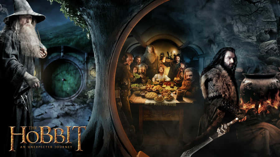 The Hobbit An Unexpected Journey Movie Collage Wallpaper