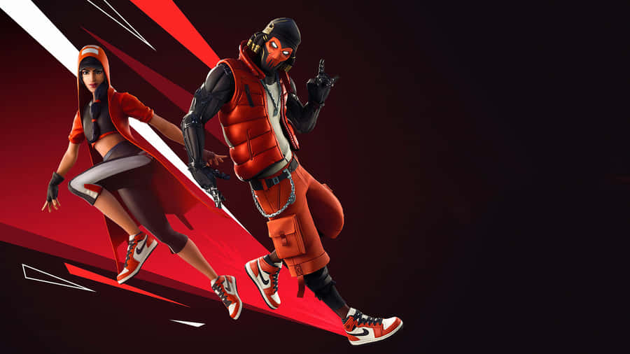 The Iconic And Classic Red Jordan Shoes Wallpaper