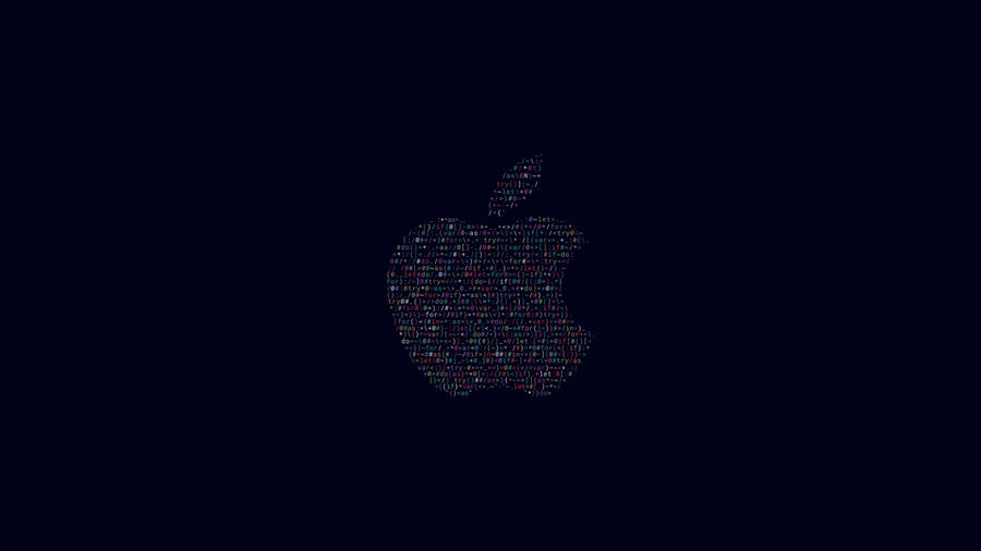 The Iconic Apple Logo Illuminated With Vibrant Gradients. Wallpaper