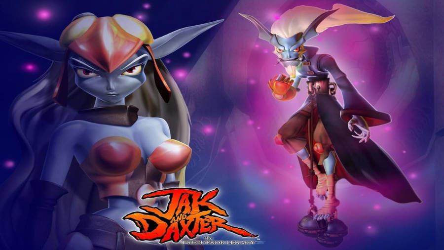 The Iconic Duo, Jak And Daxter, Take On A Magical Adventure. Wallpaper