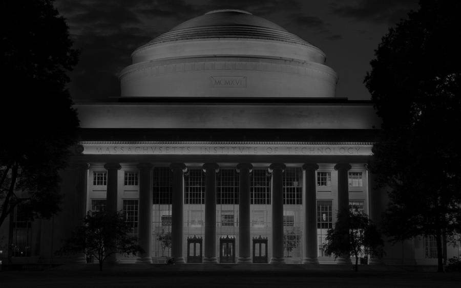 The Iconic Great Dome Of Mit In Monochrome Wallpaper