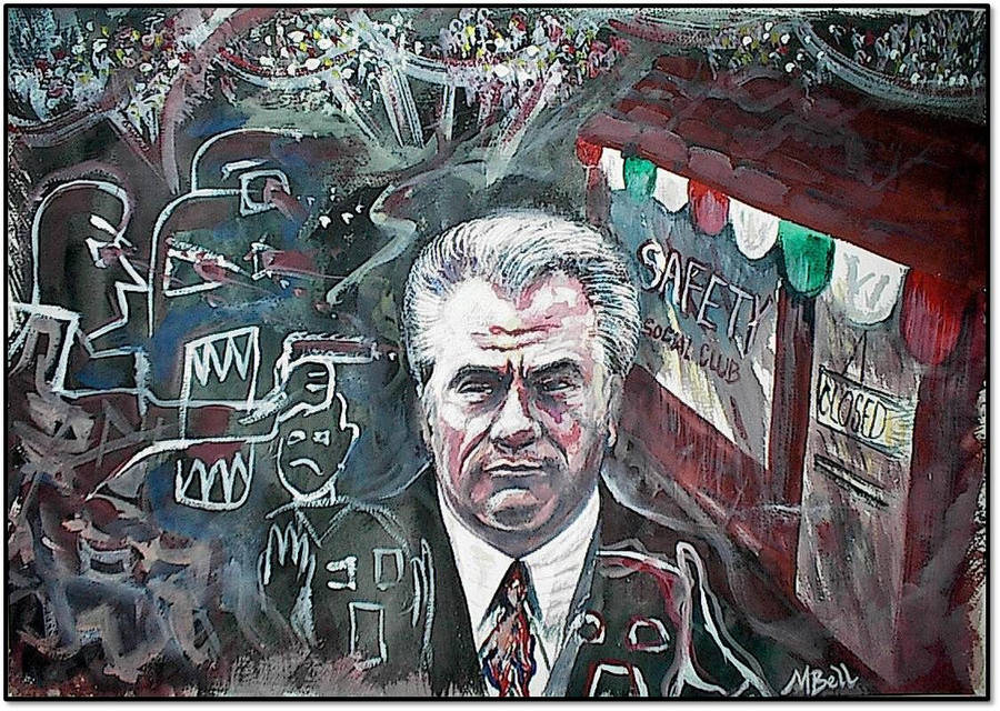 The Iconic John Gotti Sketched Potrait Wallpaper