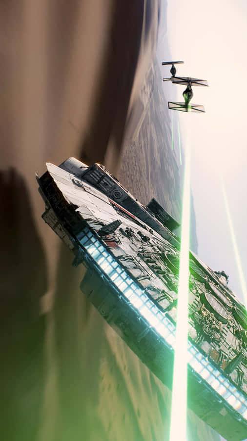 The Iconic Millenium Falcon Of Star Wars Wallpaper