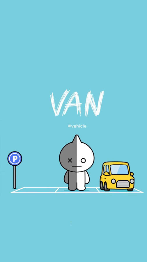 The Iconic Van Bt21 Cruising On Its Journey! Wallpaper