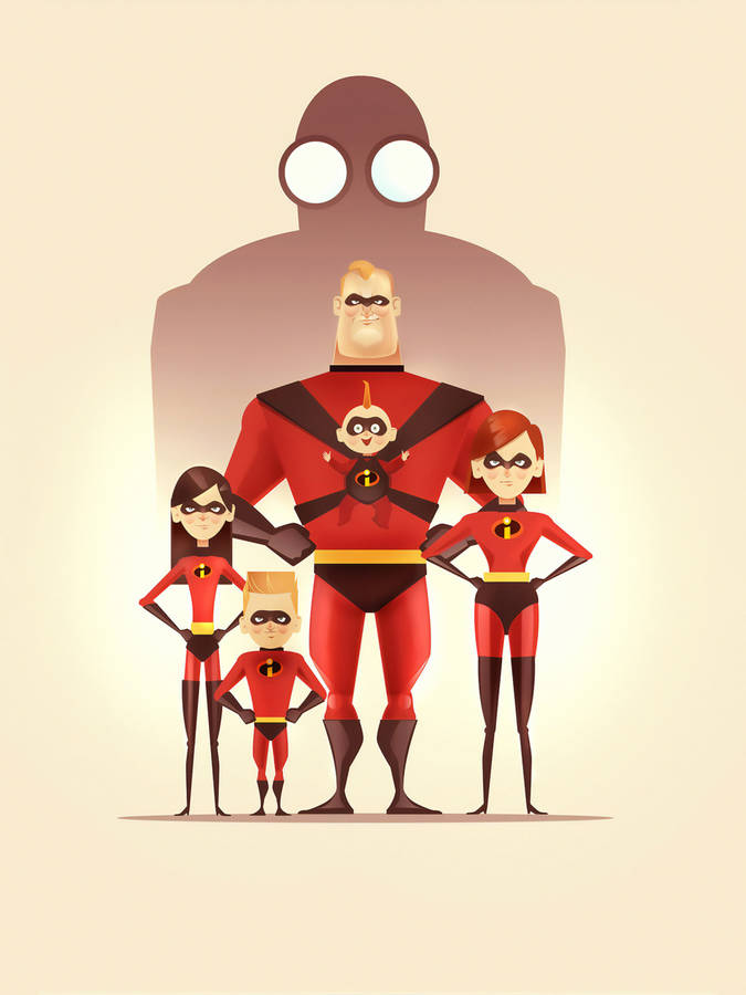 The Incredibles 2 Vector Art Wallpaper