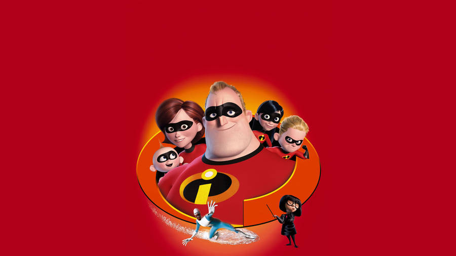 The Incredibles In A Circle Wallpaper