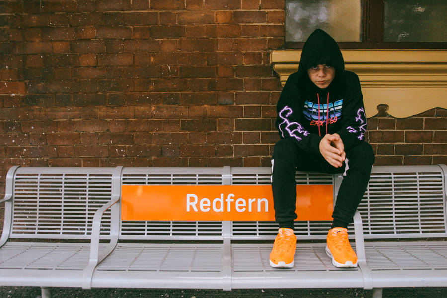 The Kid Laroi At Redfern Bench Wallpaper