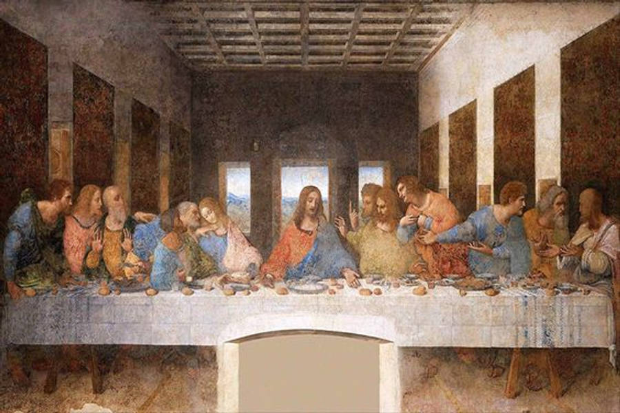 The Last Supper Famous Painting Wallpaper