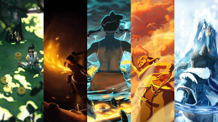 The Legend Of Korra Bending Collage Wallpaper