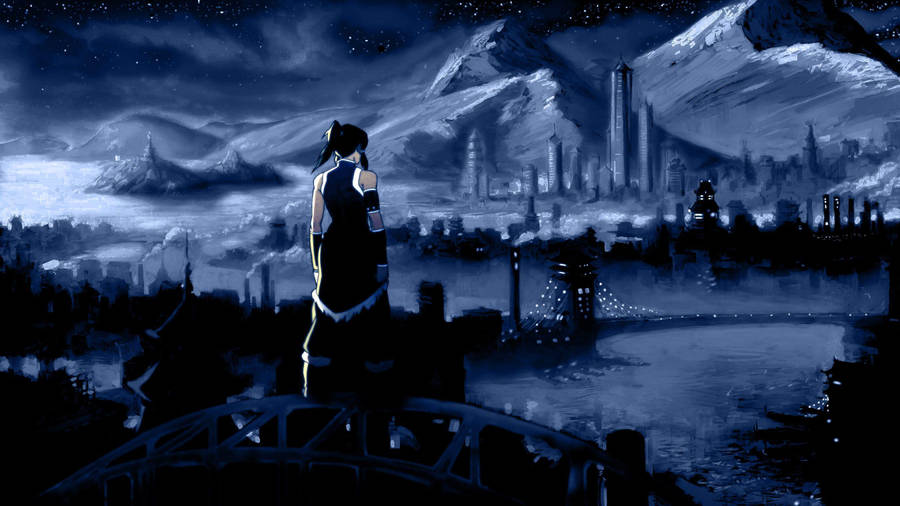 The Legend Of Korra In Icy Republic City Wallpaper