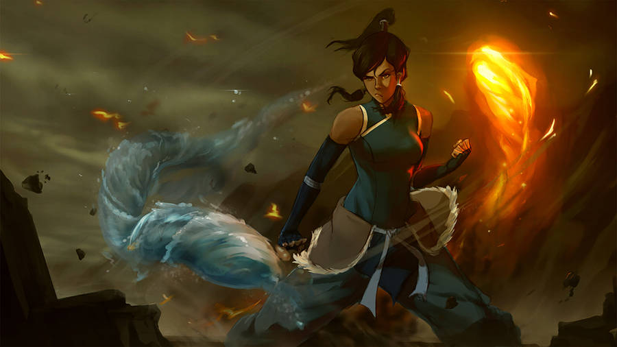 The Legend Of Korra Water & Fire Wallpaper