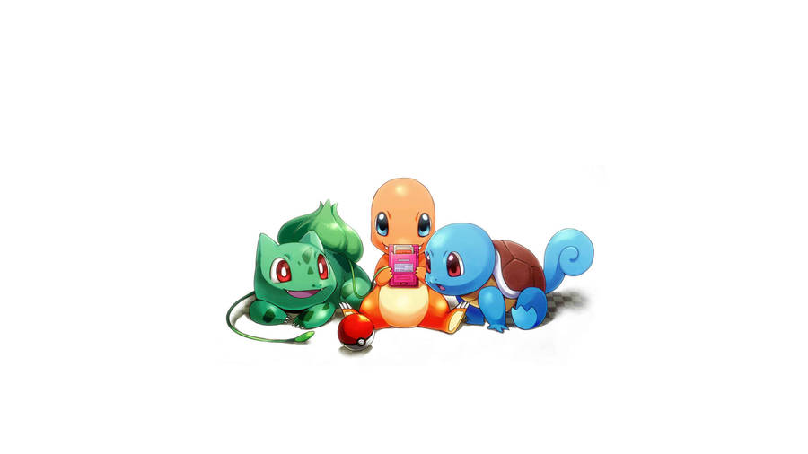 The Legendary Kanto Pokemon - Bulbasaur, Charmander And Squirtle Wallpaper