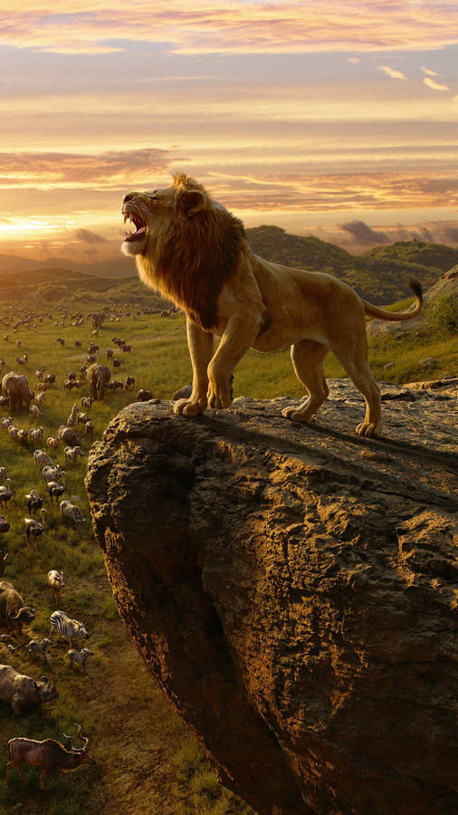 The Lion King Simba Roaring Wallpaper