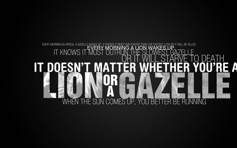 The Lion Or Gazelle: An Emblem Of Fitness Vigor Wallpaper