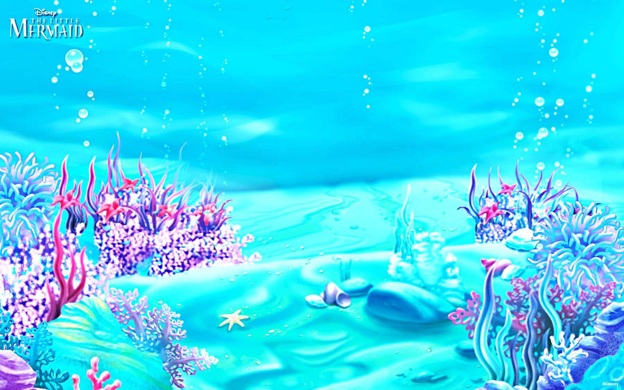 The Little Mermaid The Blue Ocean Wallpaper