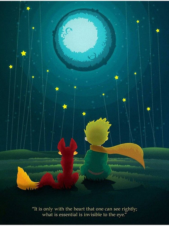 The Magical Bond Between The Little Prince And The Fox Wallpaper