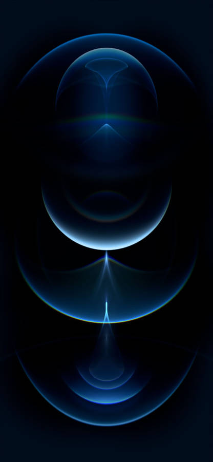 The Majestic, Default Blue Flares Of Ios 12 - Apple Iphone Wallpaper