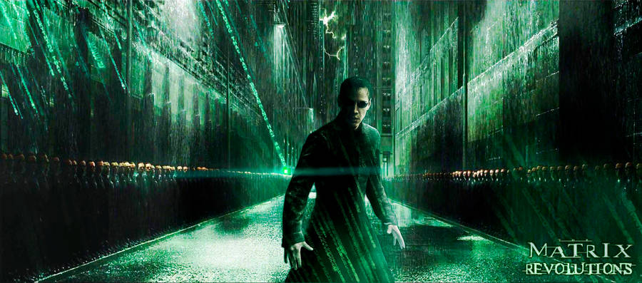 The Matrix Revolutions Neo At Green Street Wallpaper