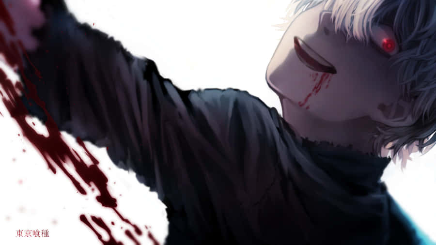 The Menacing Horror Anime Boy Stares Into The Night. Wallpaper